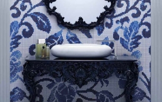 bisazza glass summer flowers floor decoration