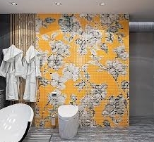 bisazza hanami arancio glass mosaics image