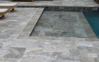 silver travertine unfilled tumbled
