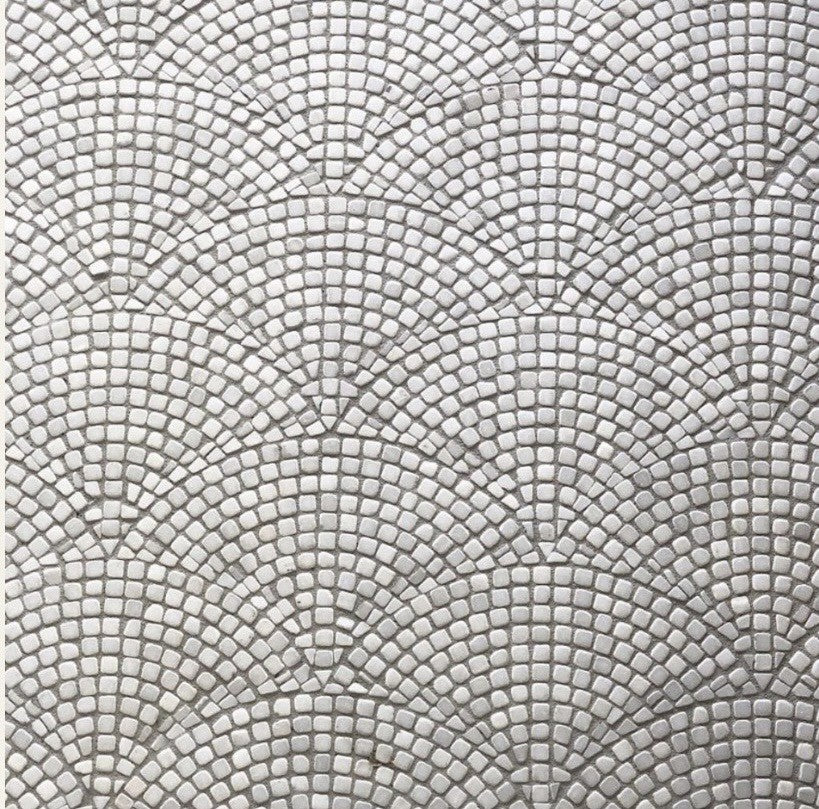 Mini Fan Thassos Marble Mosaic