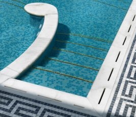 bisazza glass mosaics borders pool