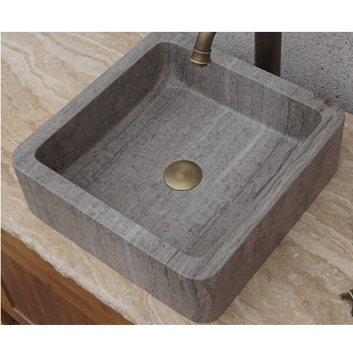 silver & crema travertine slider image